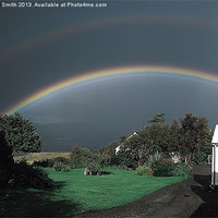 Buy canvas prints of A double rainbow by Richard Smith