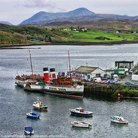 Buy canvas prints of The Waverly tied up at Portree by Richard Smith
