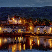 Buy canvas prints of  An evening in August at Portree pier. by Richard Smith
