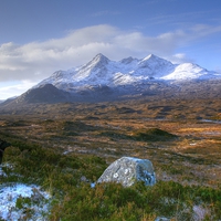 Buy canvas prints of  'Lucy' and the Black Cuilin of Skye by Richard Smith