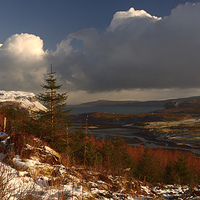 Buy canvas prints of  Northeasterly view across Glen Varragill, Loch Po by Richard Smith