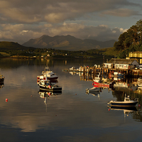 Buy canvas prints of Portree moorings by Richard Smith