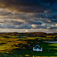 Buy canvas prints of Cottage panorama at Ardtreck, Isle of Skye by Richard Smith