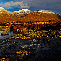 Buy canvas prints of Red Cuillin winter afternoon. by Richard Smith