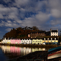 Buy canvas prints of Portree pier shortly after a summer sunrise. by Richard Smith