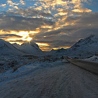 Buy canvas prints of The main road south through Sligachan in winter. by Richard Smith