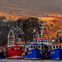 Buy canvas prints of Vessels moored to the Portree pier by Richard Smith