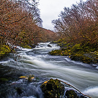 Buy canvas prints of Highland river in spate. by Richard Smith