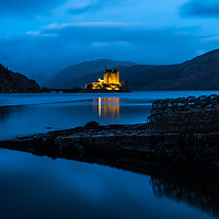 Buy canvas prints of Eilean Donan Castle after sunset by Richard Smith
