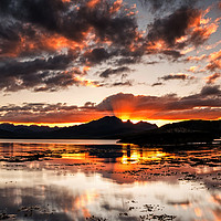 Buy canvas prints of Sunset over the Cuillins by Richard Smith