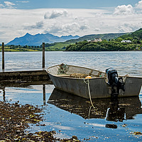 Buy canvas prints of Loch Portree and the Cuillin Mountains by Richard Smith