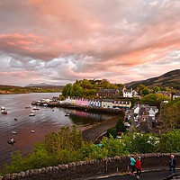 Buy canvas prints of Sunset colour over Loch portree by Richard Smith