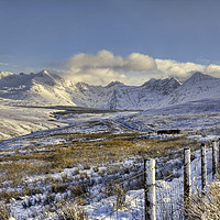 Buy canvas prints of Snow covered Black Cuillin by Richard Smith