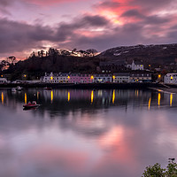 Buy canvas prints of A November evening at Portree pier by Richard Smith