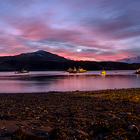 Buy canvas prints of Loch Portree in early morning before sunrise at 07 by Richard Smith