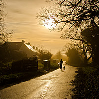Buy canvas prints of Walking the dog by Richard Smith