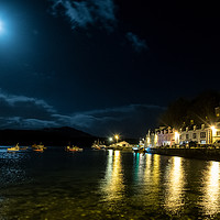 Buy canvas prints of Moonlight over Loch Portree by Richard Smith