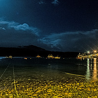 Buy canvas prints of Moonligthted Loch Portree by Richard Smith