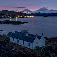 Buy canvas prints of Cottage on Eilean Ban and Loch Alsh by Richard Smith