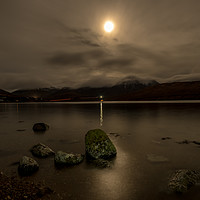 Buy canvas prints of Loch Ainort, Isle of Skye, by moonlight by Richard Smith