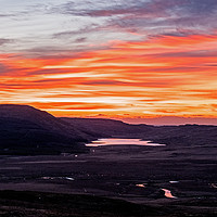 Buy canvas prints of A sunset over Loch Niarsco by Richard Smith