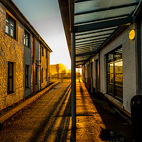 Buy canvas prints of Early morning sunlight streams down a passage way. by Richard Smith