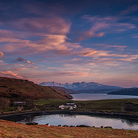 Buy canvas prints of The Cuillin from above Gesto Farm by Richard Smith