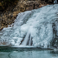 Buy canvas prints of A zoomed photograph of the actual frozen cascade by Richard Smith