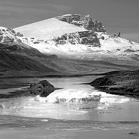 Buy canvas prints of The Storr partially reflected in the Storr Lochs 2 by Richard Smith
