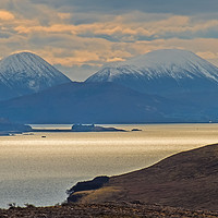 Buy canvas prints of Snow covered Red Cuillin from close to The Storr. by Richard Smith