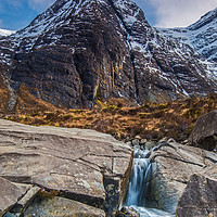Buy canvas prints of Waterpipe Gully down side of Sgurr an Fheadain  by Richard Smith
