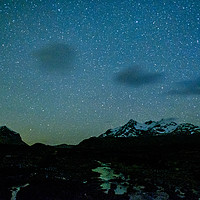 Buy canvas prints of The Cuillin by starlight by Richard Smith