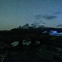 Buy canvas prints of Glen Sligachan and the Cuillin by Starlight.  by Richard Smith