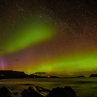 Buy canvas prints of Aurora Borealis from Staffin beach #1 by Richard Smith