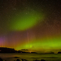 Buy canvas prints of Aurora Borealis from Staffin beach #2 by Richard Smith