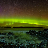 Buy canvas prints of Aurora Borealis from Staffin beach #3 by Richard Smith