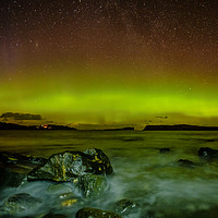 Buy canvas prints of Aurora Borealis from Staffin beach #4 by Richard Smith