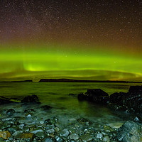 Buy canvas prints of Aurora Borealis from Staffin beach #5 by Richard Smith