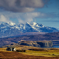 Buy canvas prints of The west side of the Cuillin Hills from Orbost. by Richard Smith