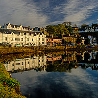 Buy canvas prints of Beaumont Crescent reflected in Loch Portree. by Richard Smith