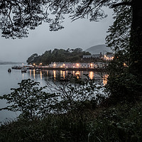 Buy canvas prints of At 22:10hrs a drizzly evening across Loch Portree by Richard Smith