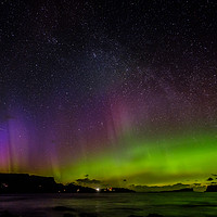 Buy canvas prints of Aurora Borealis from Staffin beach (DSCF8322rc-b) by Richard Smith