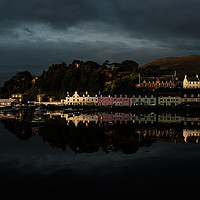 Buy canvas prints of First sunlight catches Portree quay by Richard Smith