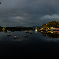 Buy canvas prints of Dawn sunlight over Loch Portree by Richard Smith