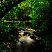 Buy canvas prints of Slow exposure of cascade on river Leasgeary by Richard Smith