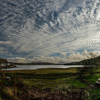 Buy canvas prints of Interesting cloud patterns over Loch Portree  by Richard Smith