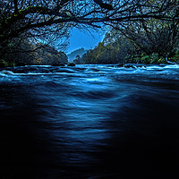 Buy canvas prints of Autumn rains swell the River Varragill by Richard Smith
