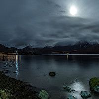 Buy canvas prints of Full moon over Loch Ainort #2 by Richard Smith
