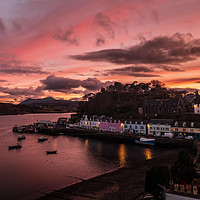 Buy canvas prints of Portree late afternoon at sunset by Richard Smith