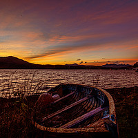 Buy canvas prints of Early sunrise colour over Loch Portree.  by Richard Smith
